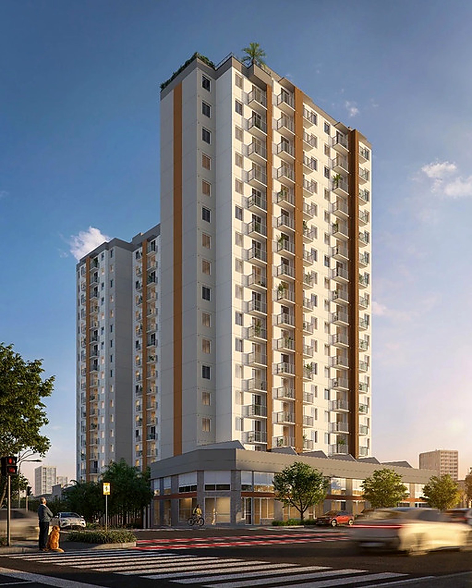 Perspectiva da fachada — Estudios ELEV SAÚDE, bairro Saúde