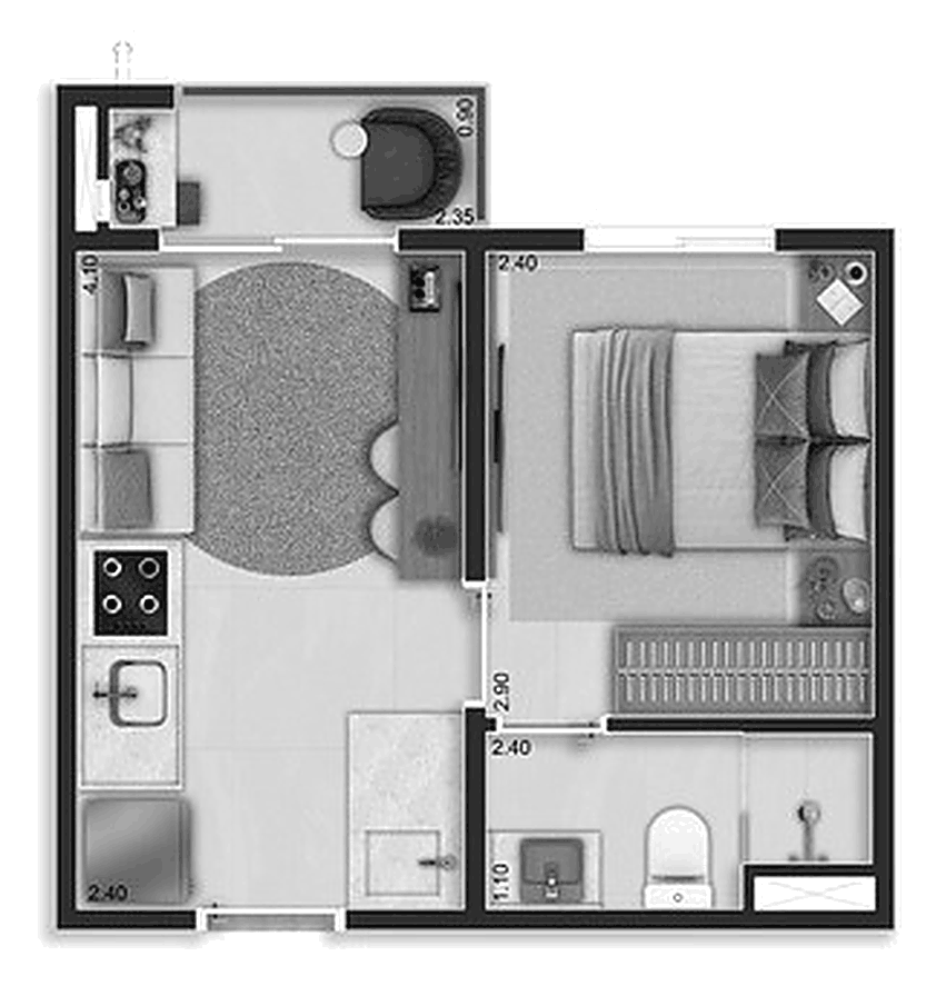 Planta Planta 25 m²